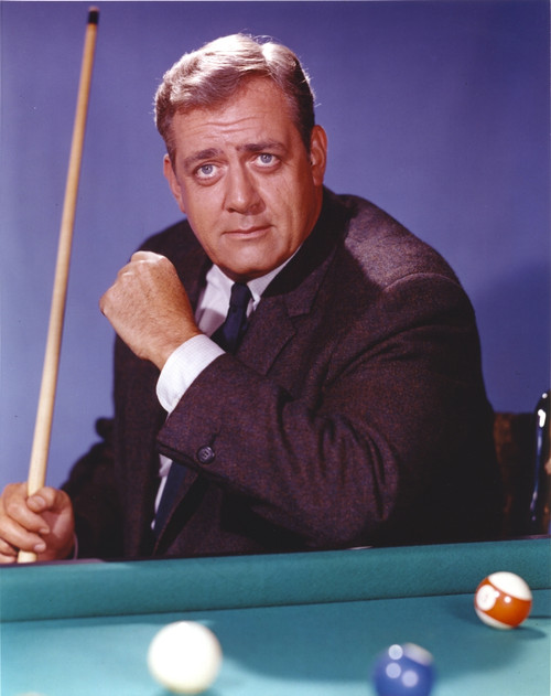 Raymond Burr Playing Pool in Tuxedo Portrait Photo Print - Item # VARCEL683053