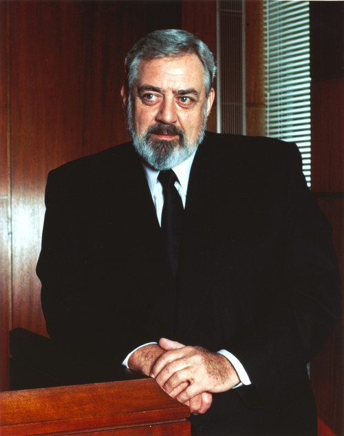 Raymond Burr standing and Looking Away wearing Tuxedo Portrait Photo Print - Item # VARCEL683065