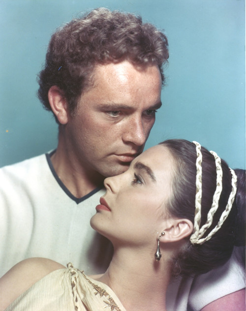 Richard Burton Blue Background Couple Portrait Photo Print - Item # VARCEL683087