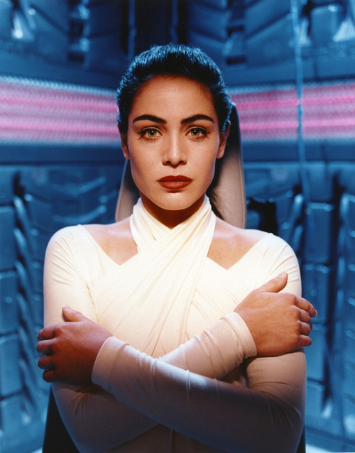 Yancy Butler Posed in White Dress with Arm's Cross Photo Print - Item # VARCEL683156