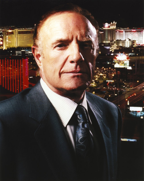 James Caan Portrait in Dark Blue Silk Tuxedo and Dark Blue Silk Necktie with Chin Up Photo Print - Item # VARCEL683199