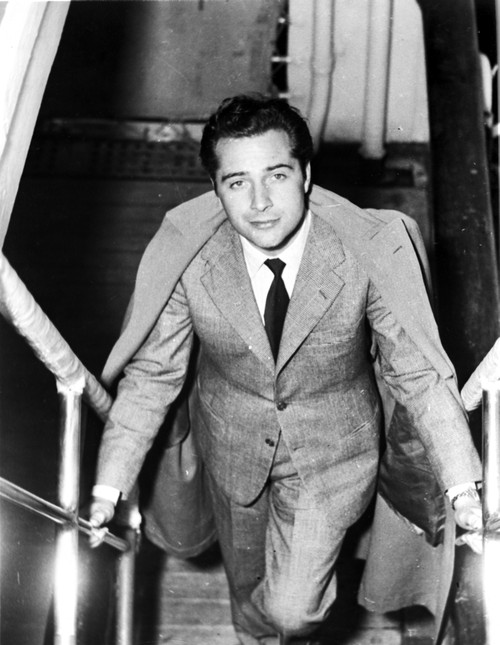 Rossano Brazzi on a staircase Photo Print - Item # VARCEL683347