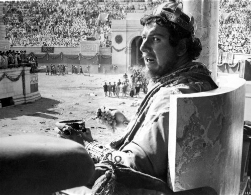 Film still of Peter Ustinov watching a gladiator game Photo Print - Item # VARCEL683483
