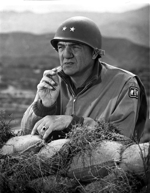 Karl Malden in a military helmet Photo Print - Item # VARCEL683506