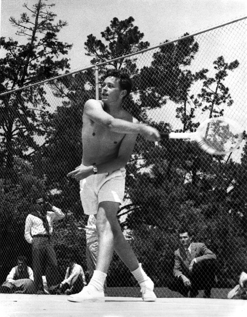 John Kerr playing tennis Photo Print - Item # VARCEL683509