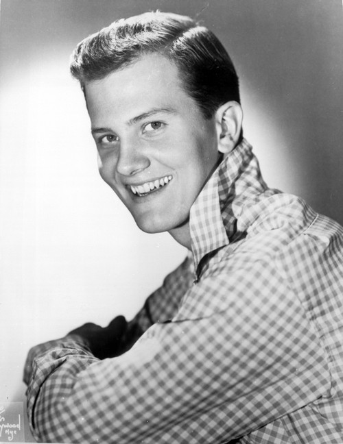 Pat Boone wearing a gingham shirt Photo Print - Item # VARCEL683560