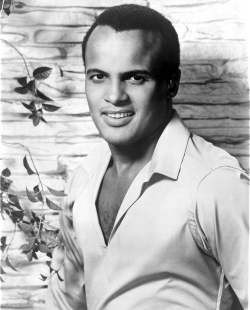 Harry Belafonte outdoors wearing a v neck shirt Photo Print - Item # VARCEL683584