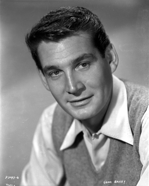 Gene Barry wearing a sweater vest Photo Print - Item # VARCEL683812