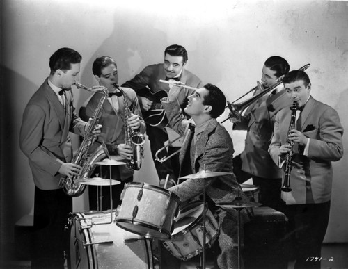 Gene Krupa playing the drums with a band Photo Print - Item # VARCEL684132
