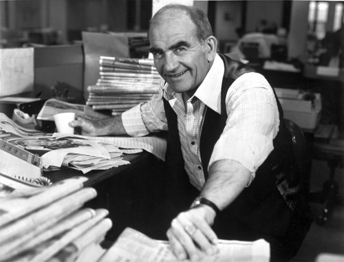 Ed Asner at a desk Photo Print - Item # VARCEL684483