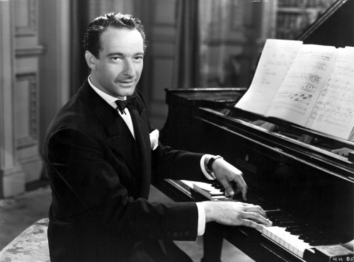 Victor Borge with a piano Photo Print - Item # VARCEL684528