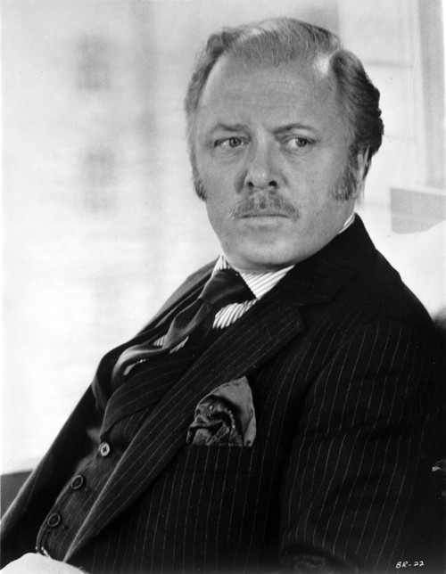 Richard Attenborough wearing a striped blazer Photo Print - Item # VARCEL684574
