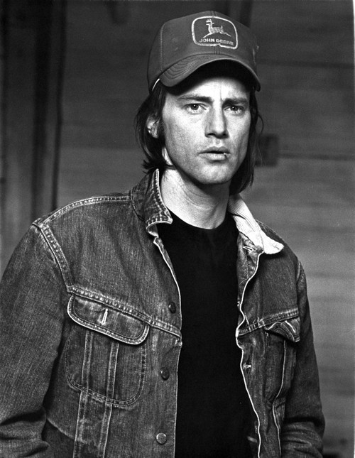 Sam Shepard wearing a denim jacket and a cap Photo Print - Item # VARCEL684725