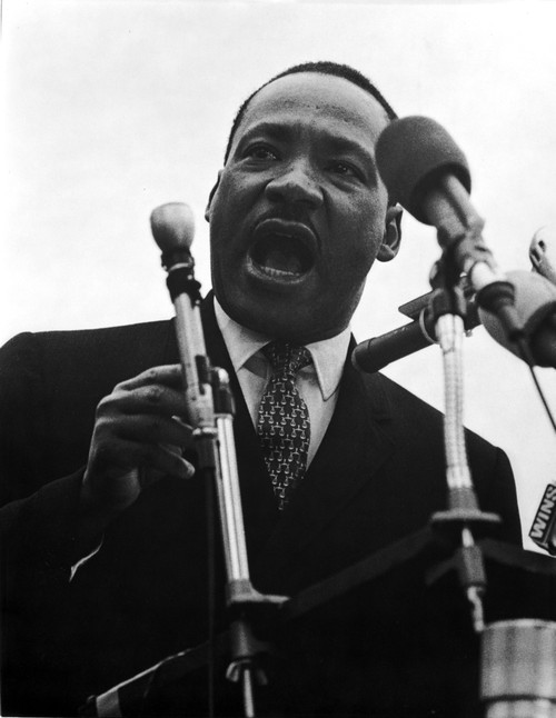 Martin Luther King Jr speaking with Elijah Muhammad Photo Print - Item # VARCEL684825