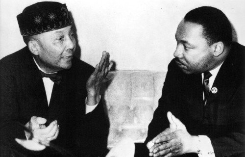Martin Luther King Jr speaking with Elijah Muhammad Photo Print - Item # VARCEL684825