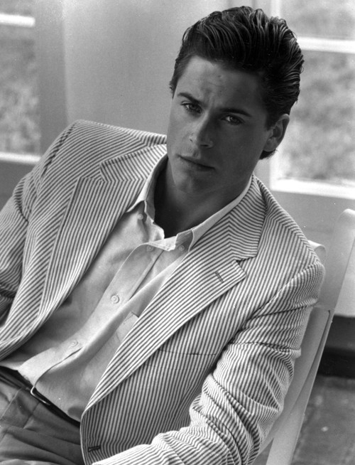 Rob Lowe wearing a striped blazer Photo Print - Item # VARCEL684840