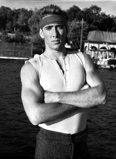 Nicolas Cage wearing sportswear in a field Photo Print - Item # VARCEL684930