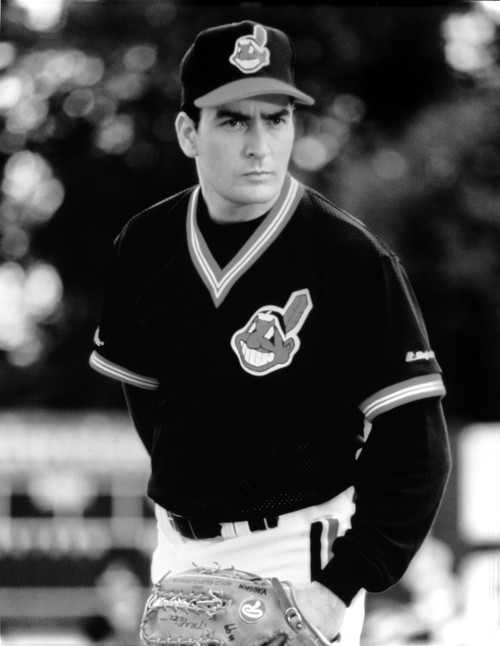 Film still of Charlie Sheen wearing a baseball uniform Photo Print - Item # VARCEL684981