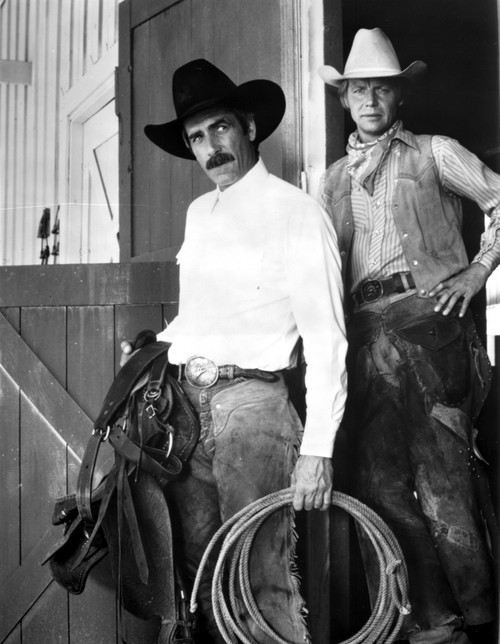 Sam Elliott and co-star in cowboy outfits Photo Print - Item # VARCEL685207