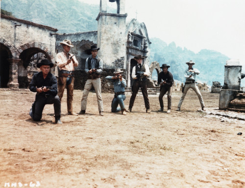 Magnificent Seven Cowboy's Gunfight in Movie Scene Photo Print - Item # VARCEL685335