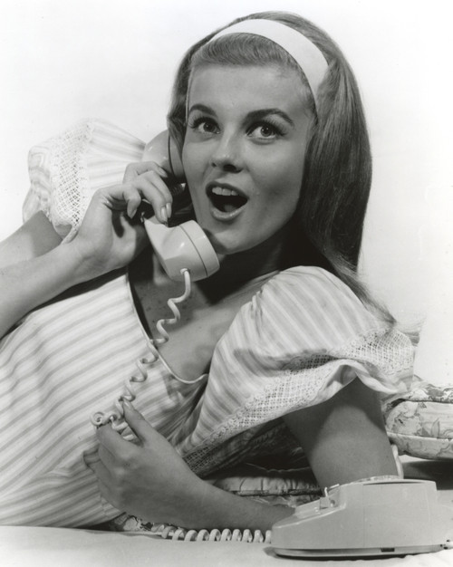 Ann Margret Talking Over the Phone in Classic Portrait Photo Print - Item # VARCEL685530