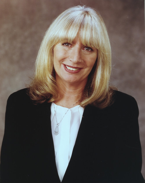 Penny Marshall smiling in Black Coat Portrait Photo Print - Item # VARCEL685543