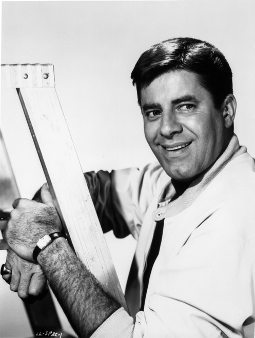 Jerry Lewis beside a ladder Photo Print - Item # VARCEL685554
