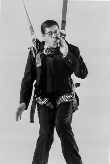 Jerry Lewis using a parachute Photo Print - Item # VARCEL685555