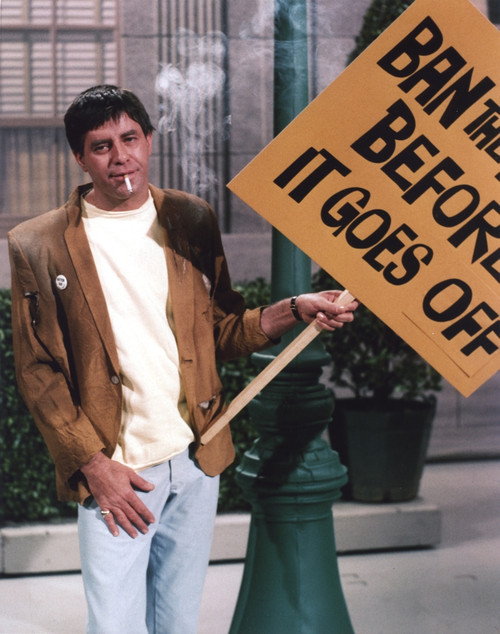 Dean Martin and Jerry Lewis Scene with a Man Smoking and Holding a Signage Photo Print - Item # VARCEL685589