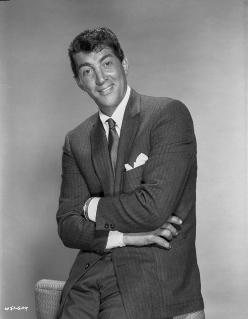 Dean Martin and Jerry Lewis Posed in Black Striped Coat and Tie Photo Print - Item # VARCEL685607