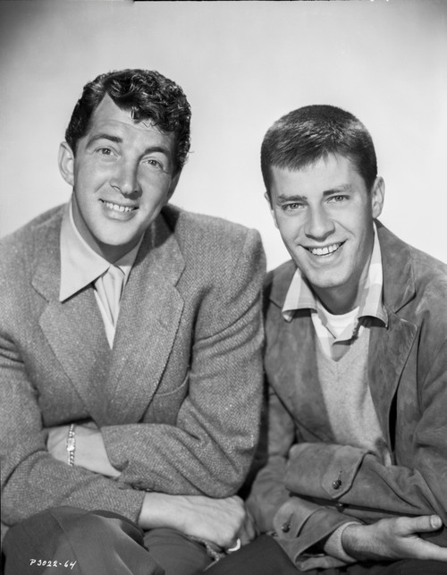 Dean Martin and Jerry Lewis Posed in Coat with White Collar Photo Print - Item # VARCEL685613