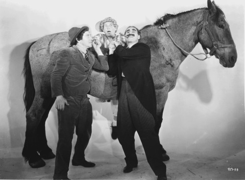 Marx Brothers standing in Classic Portrait With Horse Photo Print - Item # VARCEL685630