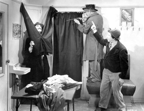 Marx Brothers standing While Taking a Picture in Black and White Photo Print - Item # VARCEL685650