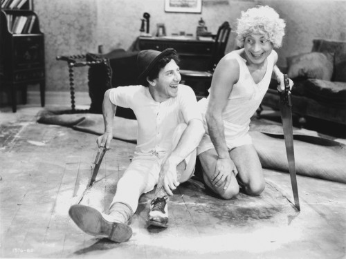 Marx Brothers sitting on the Floor wearing White Outfit Photo Print - Item # VARCEL685654