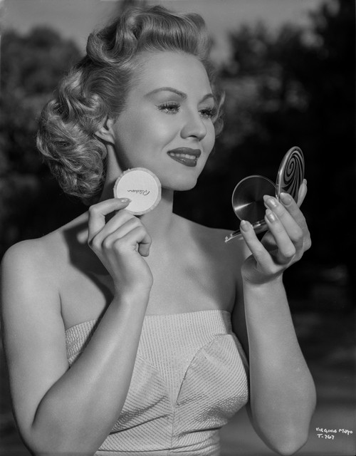 Virginia Mayo Powdering Face in Portrait Photo Print - Item # VARCEL685719