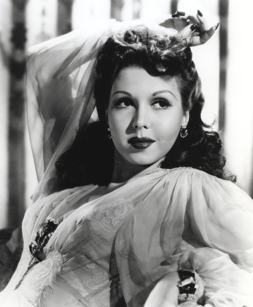 Ann Miller wearing a Night Dress in a Classic Portrait Photo Print - Item # VARCEL685917