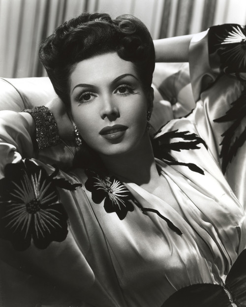 Ann Miller wearing a Floral Dress in a Classic Portrait Photo Print - Item # VARCEL685935