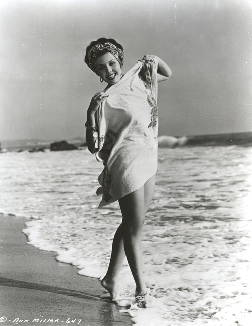Ann Miller standing at Beach Photo Print - Item # VARCEL685942