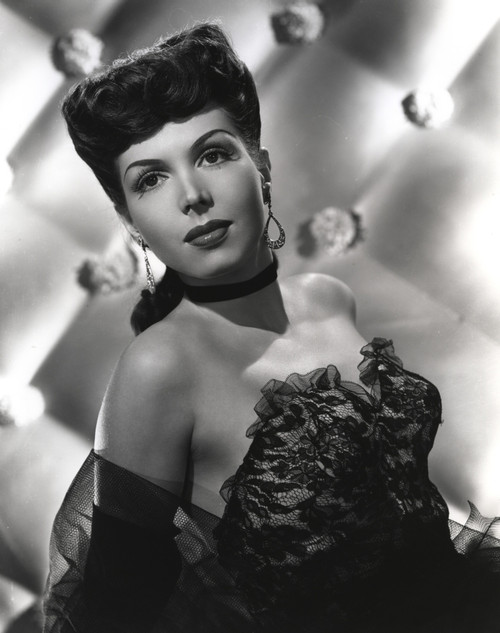 Ann Miller wearing a Floral Gown in a Classic Portrait Photo Print - Item # VARCEL685948