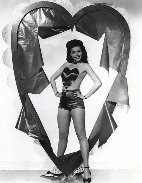 Ann Miller standing in a Heart in a Classic Portrait Photo Print - Item # VARCEL685975