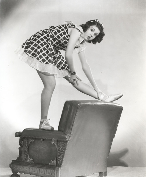 Ann Miller wearing a Checkered Dress in a Classic Portrait Photo Print - Item # VARCEL685989