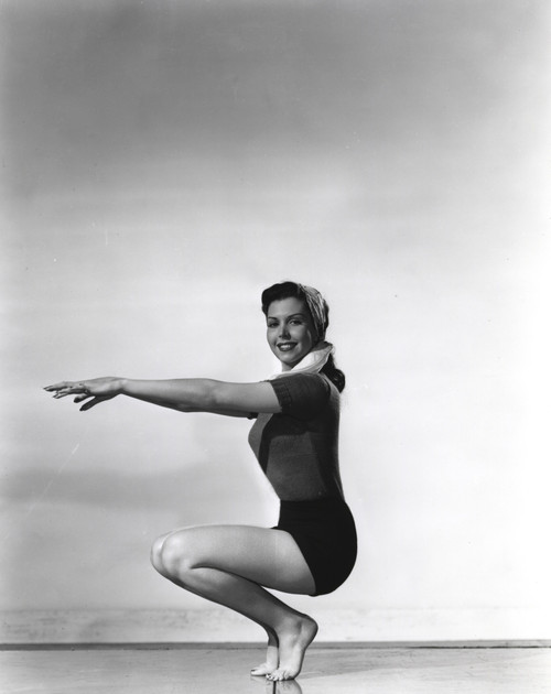Ann Miller Squatting in Lingerie Classic Portrait Photo Print - Item # VARCEL685990