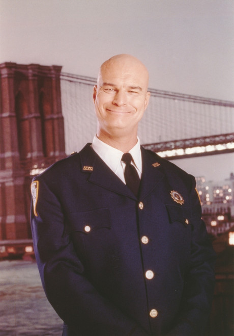 Richard Moll smiling in Police Uniform Portrait Photo Print - Item # VARCEL686114