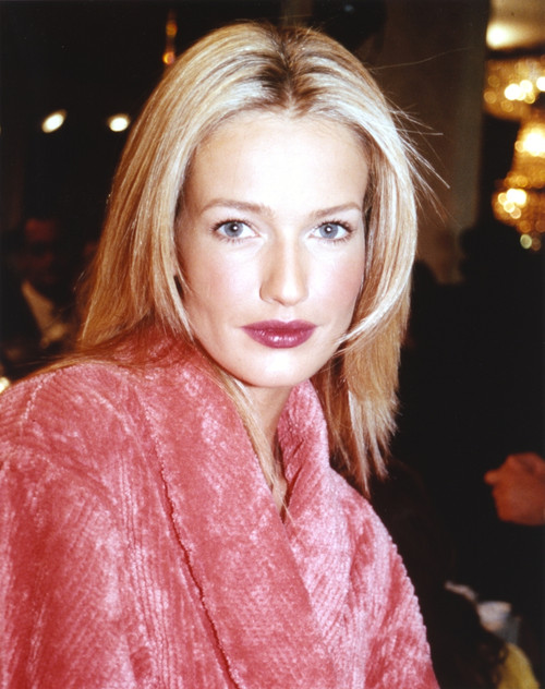 Karen Mulder Posed in Pink Robe Portrait Photo Print - Item # VARCEL686252