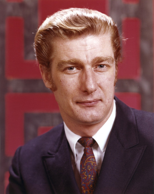 Richard Mulligan Posed in Suit with Red Background Photo Print - Item # VARCEL686260