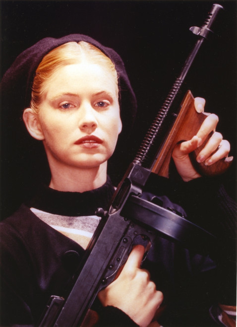 Tracy Needham With Rifle Close Up Portrait Photo Print - Item # VARCEL686289