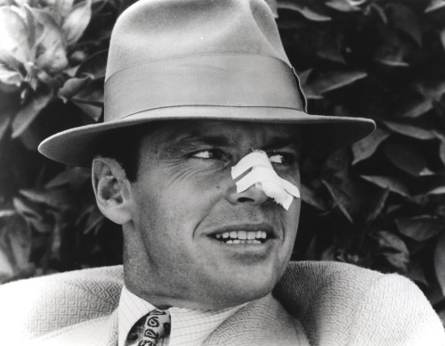 Jack Nicholson with bandages on his nose in Chinatown Photo Print - Item # VARCEL686437