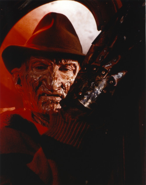 Nightmare On Elm Street Freddy Posed in Stripes Long Sleeve Shirt Photo Print - Item # VARCEL686450