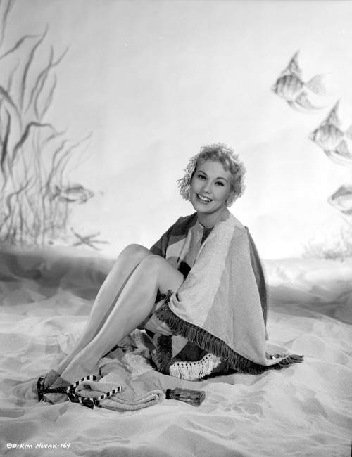 Kim Novak in White Coat Portrait Photo Print - Item # VARCEL686504