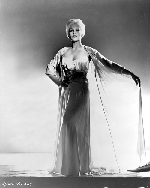 Kim Novak standing Pose in White Dress Portrait Photo Print - Item # VARCEL686506